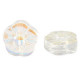 Glass bead 12mm Flower - Crystal ab
